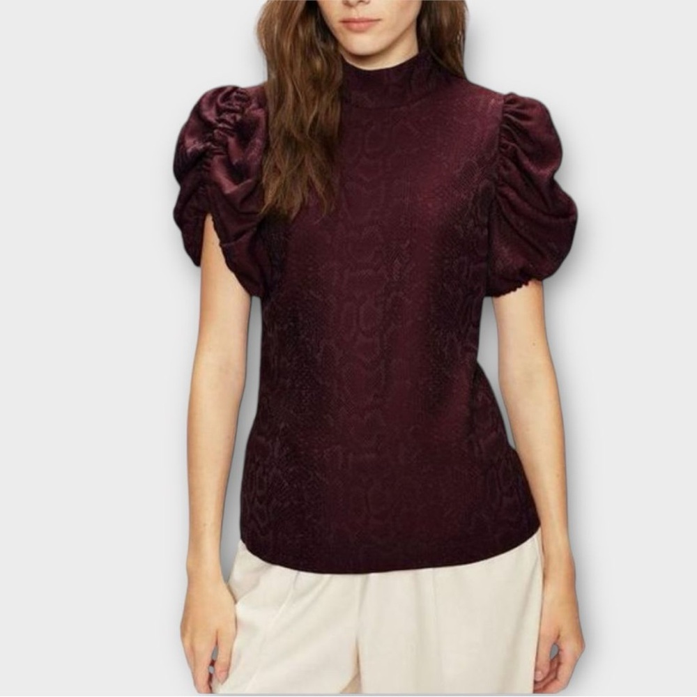 Ted Baker Kalmiia Top – Exaggerated Sleeves, Size 1, Excellent Condition